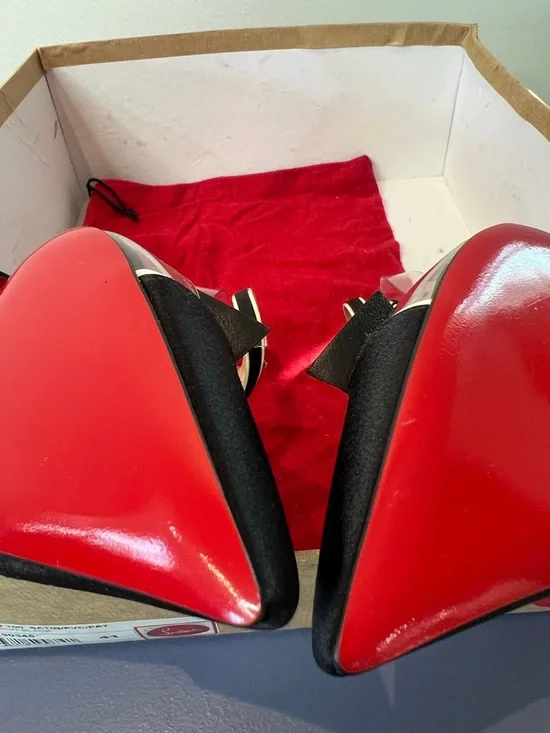 Christian Louboutin Naked Bow 100 Black Satin Patent Pumps EU 41 NIB - Picture 9 of 13